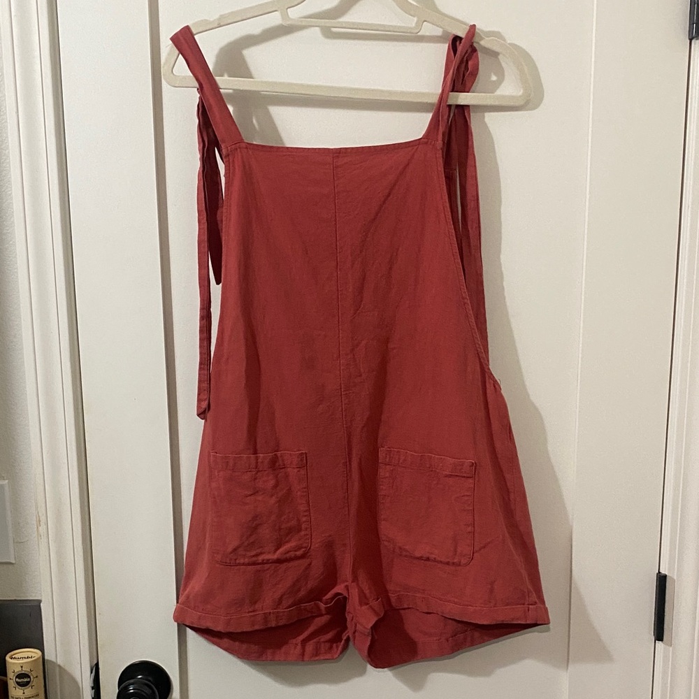 Dark Red Jumpsuit with Pockets